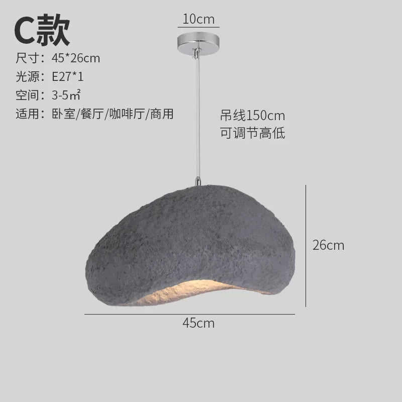 Afralia™ Minimalist Resin Pendant Light: Modern Nordic Chandelier for Restaurant and Bar Counter