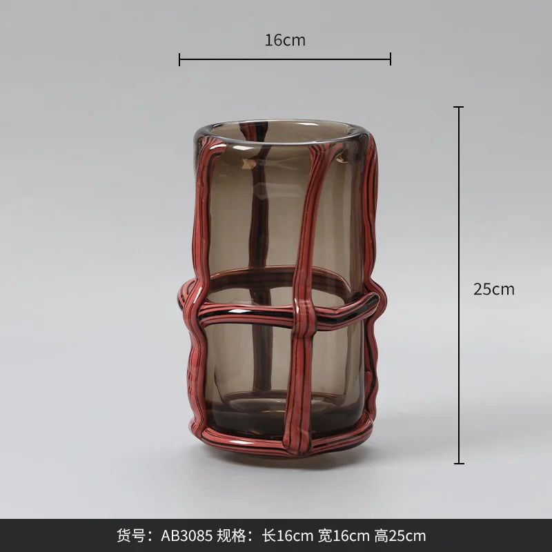 Afralia™ Clear Glass Cross Flower Vase - Home Decor & Terrarium Display