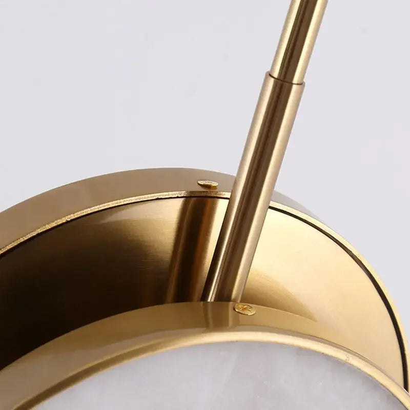 Afralia™ Golden Marble LED Pendant Light: Luxe Nordic Minimalist Decor for Living & Dining Rooms