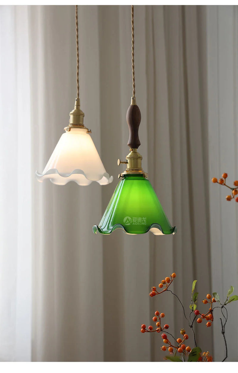 Afralia™ Scandinavian Brass Chandelier: Modern Luxury Glass Hanging Lamp for Dining Table & Bedside