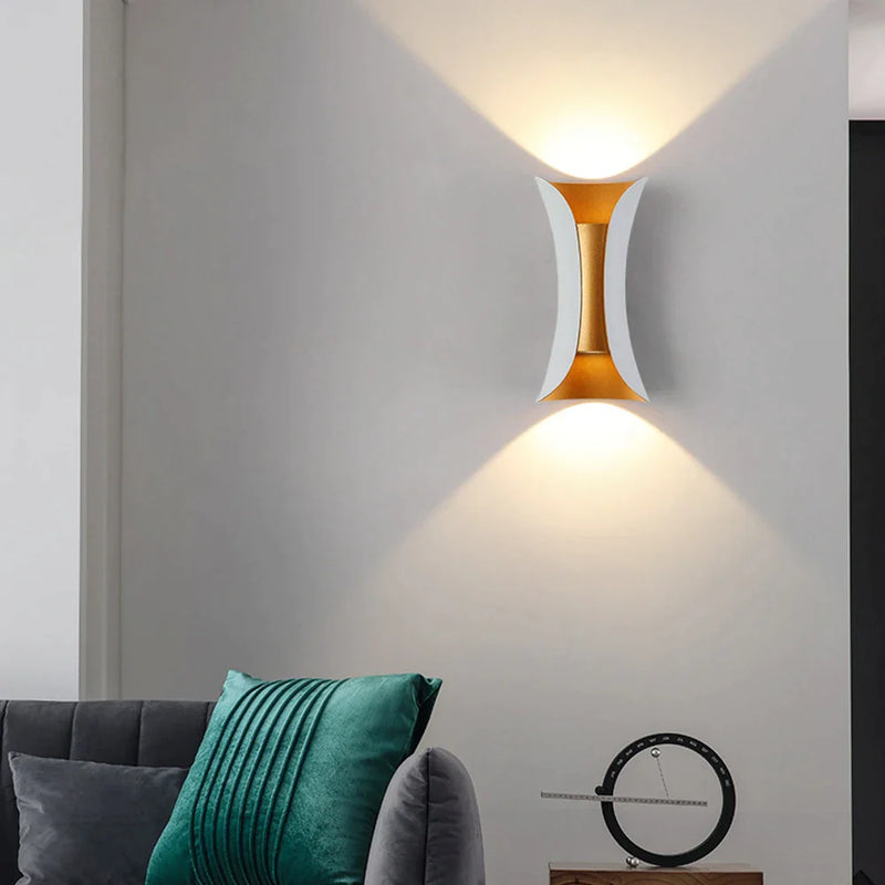 Afralia™ Minimalist LED Wall Lamps Nordic Style Indoor Lighting Sconce for Bedroom Living Room