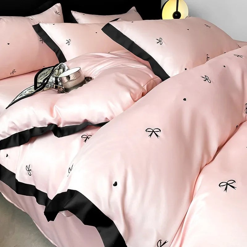 Afralia™ Lace Embroidered Cooling Comforter Cover Set - Silky Cozy Bedding Sets