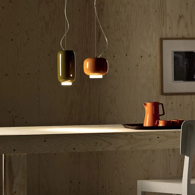 Afralia™ Colorful Glass Pendant Lights for Dining Room and Bedroom