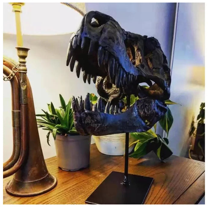 Afralia™ T rex Skull Model Dinosaur Ornament Figurine for Home & Office Decor