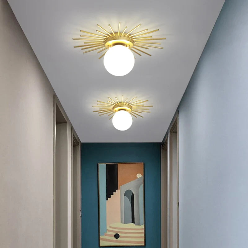 Afralia™ LED Ceiling Lights: Modern Nordic Home Hallway Lighting for Locker Room Decor