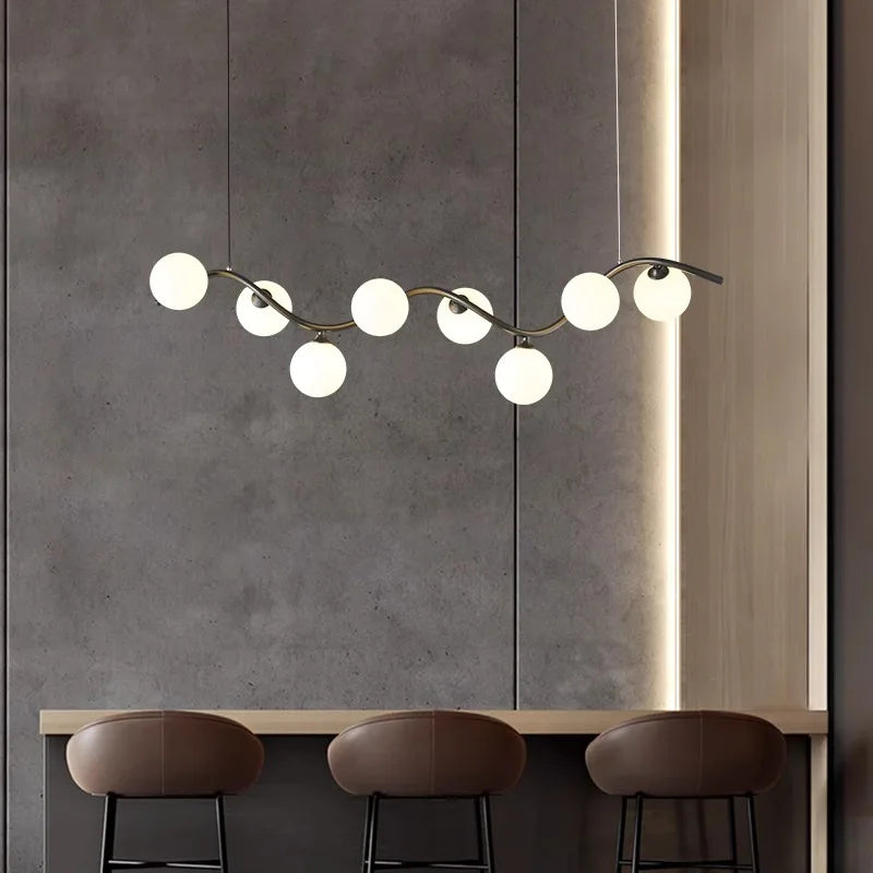 Afralia™ Modern Dine Room Pendant Light LED Chandelier Ceiling Lamp Interior Lighting