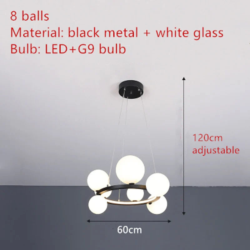 Afralia™ Glass LED Pendant Light for Modern Living, Dining, Bedroom, Kitchen Lighting