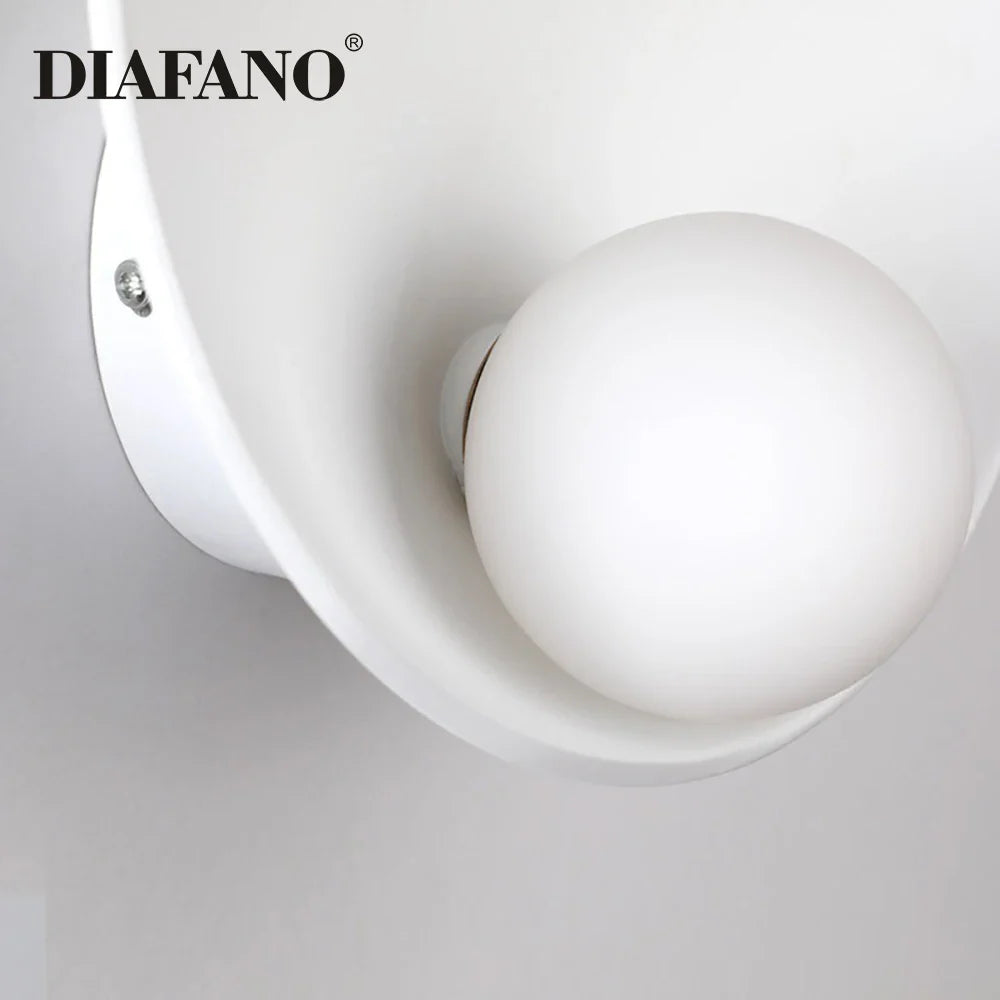 Afralia™ Gypsum Glass LED Wall Sconce Minimalist Lighting for Bedroom Aisle Surface Mounted