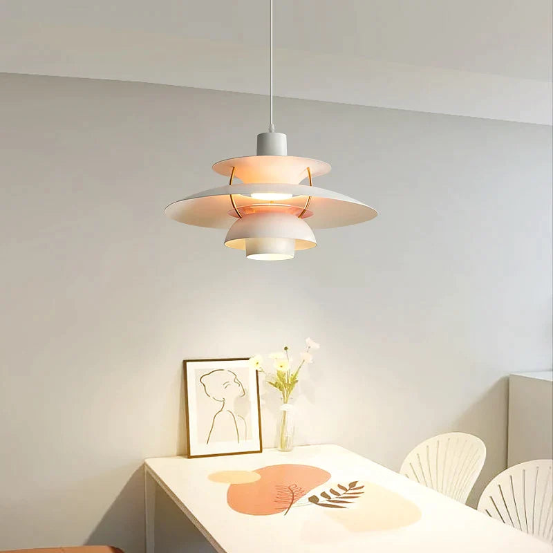 Afralia™ PH5 Saucer Pendant Lamp - Danish Design, Nordic Style, Retro Japanese Table Lamp