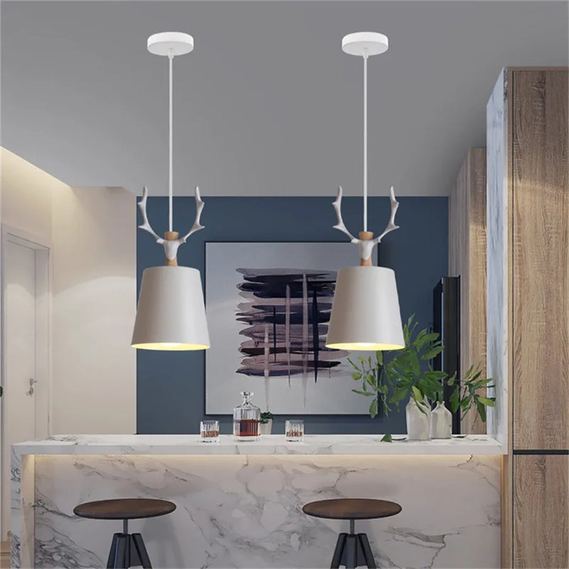 Afralia™ Wood Pendant Lights LED Hanging Lamp Aluminum Fixture for Kitchen, Dining, & Restaurant