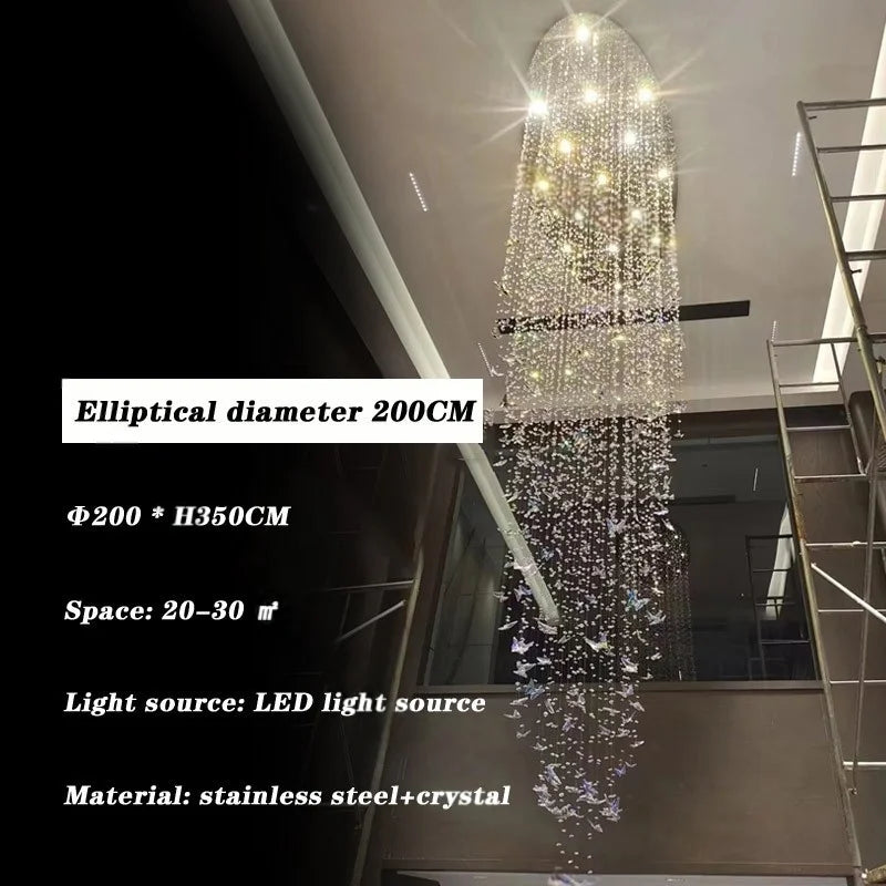Afralia™ Butterfly Crystal Chandelier for Luxurious Interior Decor