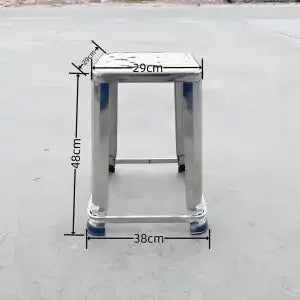 Afralia™ Stainless Steel Square Stool: Simple Modern Household Essential