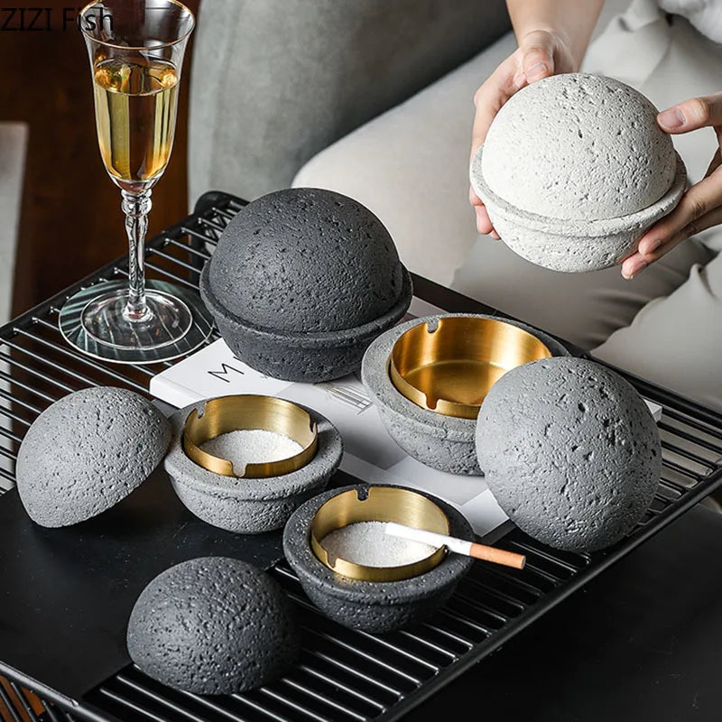 Afralia™ Stainless Steel UFO Ashtray - Unique Smoking Accessory and Office Desk Decoration