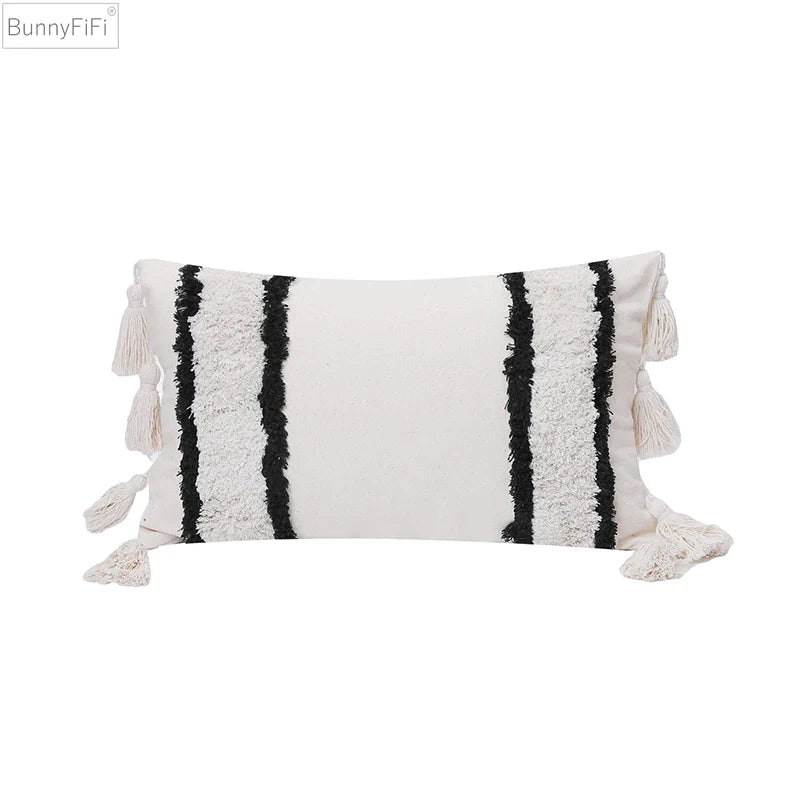 Afralia™ Tufted Decorative Pillow Covers Morocco Nordic Boho Style Cotton Cushion Cover