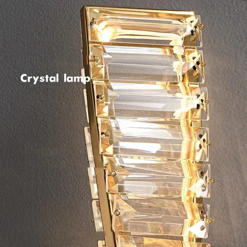 Afralia™ Luxury Irregular Crystal LED Ceiling Chandelier