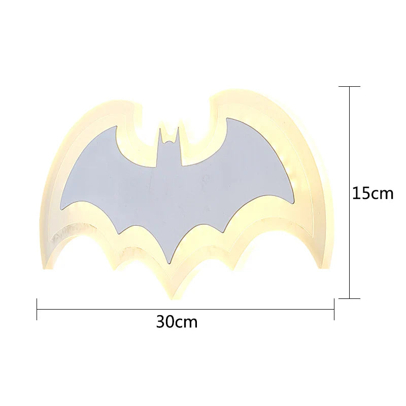 Afralia™ Cartoon Bat Wall Lamp for Living Room Bedroom Aisle Staircase Children's Room