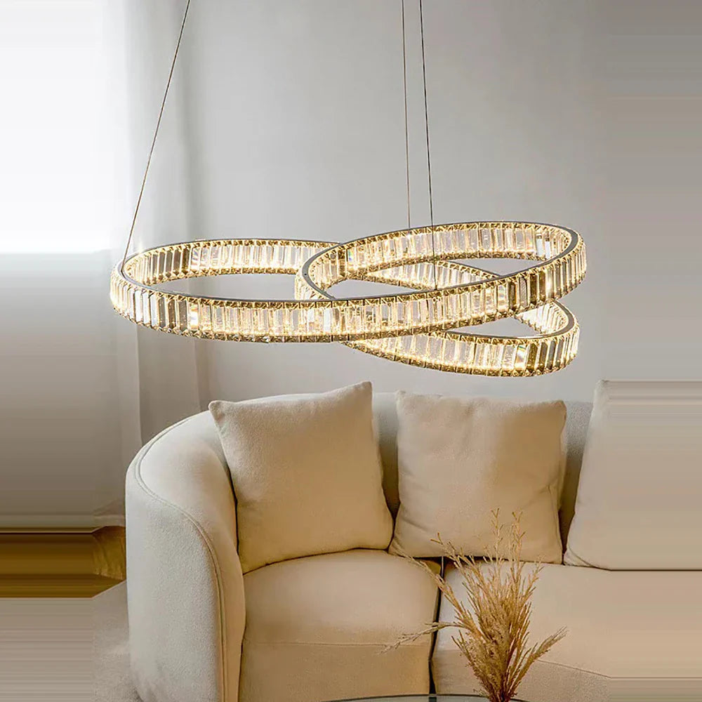 Afralia™ Luxury LED Rings Pendant Light for Modern Ceiling Decor