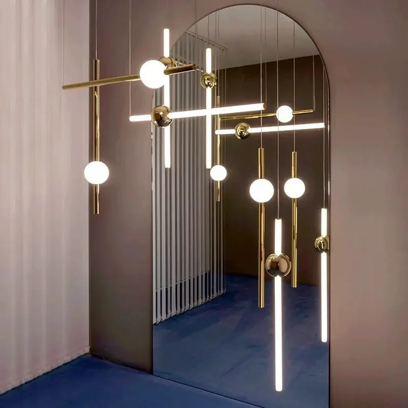 Afralia™ Minimalist Glass Chandelier Collection