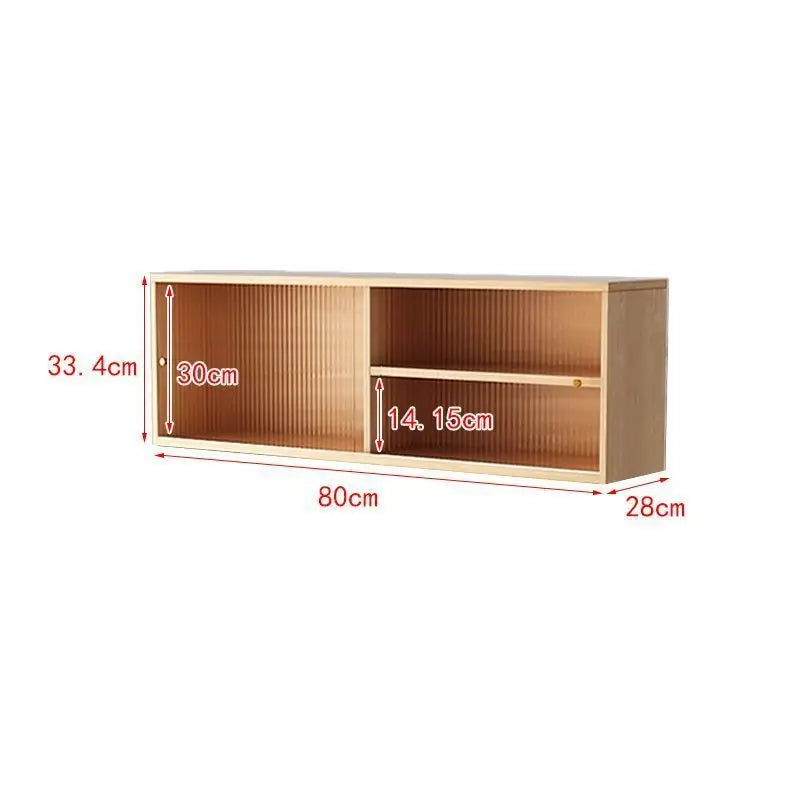 Afralia™ Retro Solid Wood Wall Mounted Kitchen Storage Cabinet