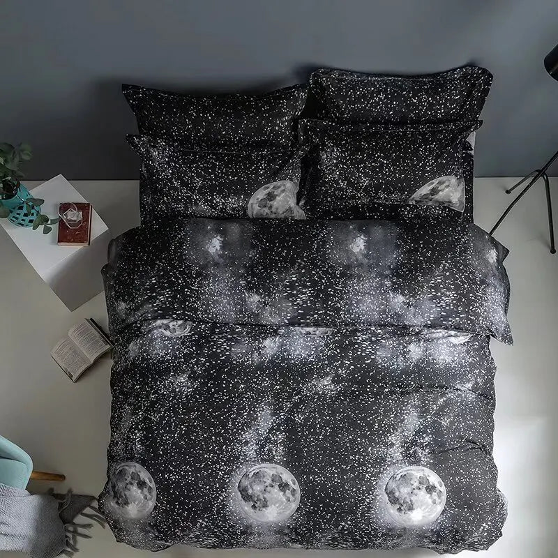 Afralia™ Romantic Starry 3D Printed Duvet Cover Set for Single Double Bed