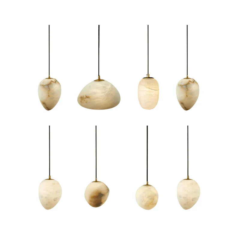Afralia™ Geometry Marble LED Chandelier for Living Room Kitchen Island