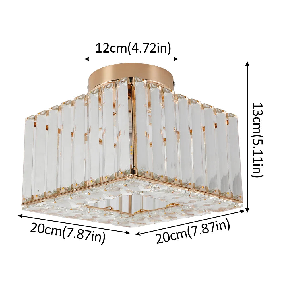 Afralia™ Crystal LED Pendant Light for Kitchen Dining Living Room