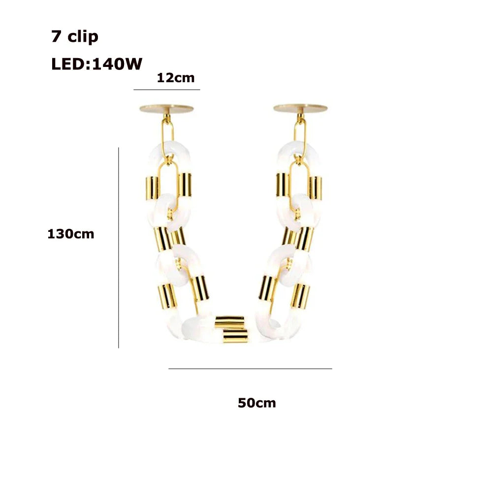 Afralia™ Gold High Ceiling LED Pendant for Trendy Decor in Living Room Villas