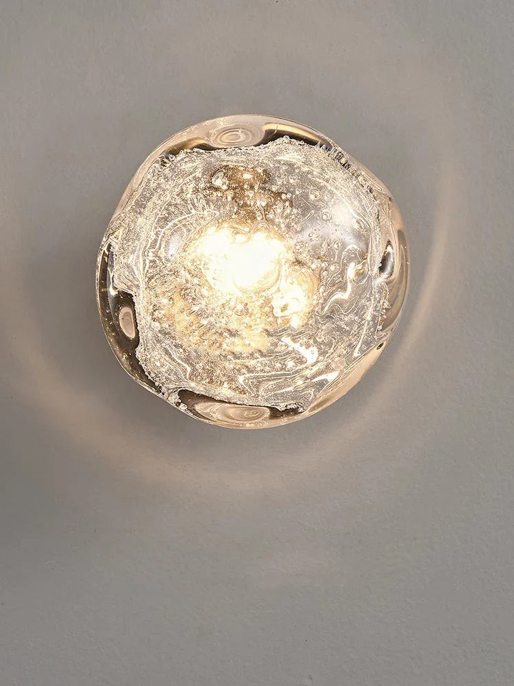 Afralia™ Crystal Glass Wall Sconce Lamps for Stylish Living Room and Bedroom Lighting