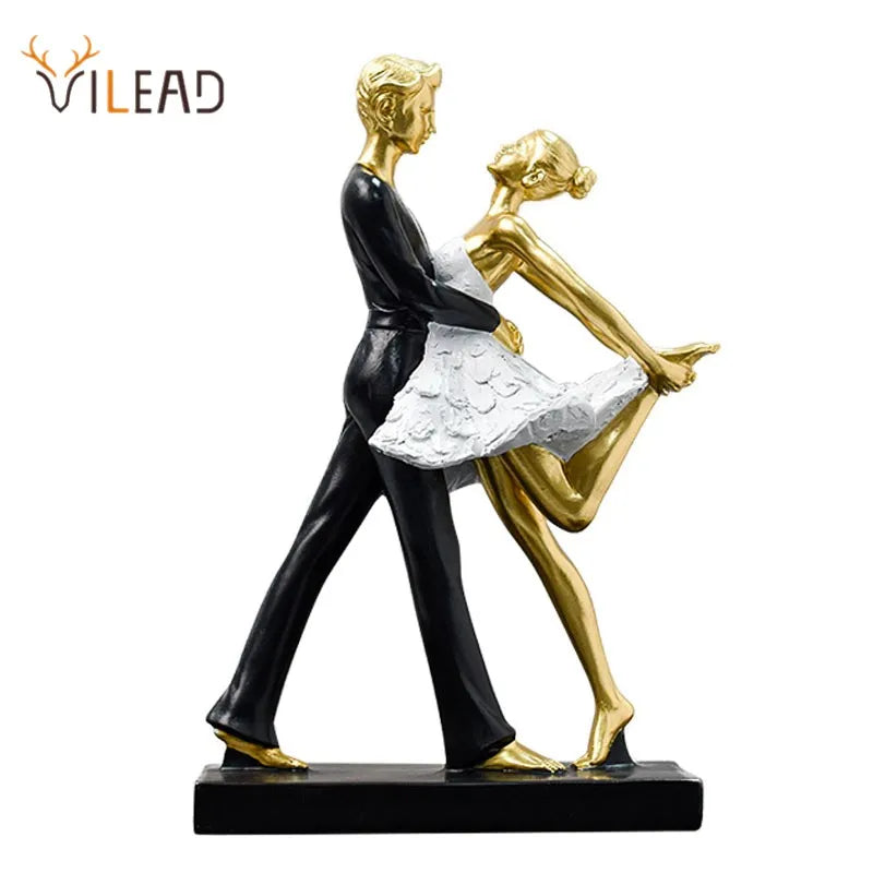 Afralia™ Dancing Couple Sculpture: Romantic Wedding Engagement Figurine for Living Room Bedroom