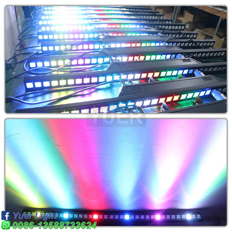 Afralia™ LED Beam Wash Wall Light RGB DJ Disco Stage Strobe Effect