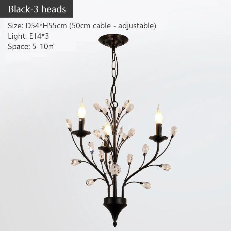 Afralia™ Vintage Crystal LED Ceiling Chandelier for Elegant Living Spaces