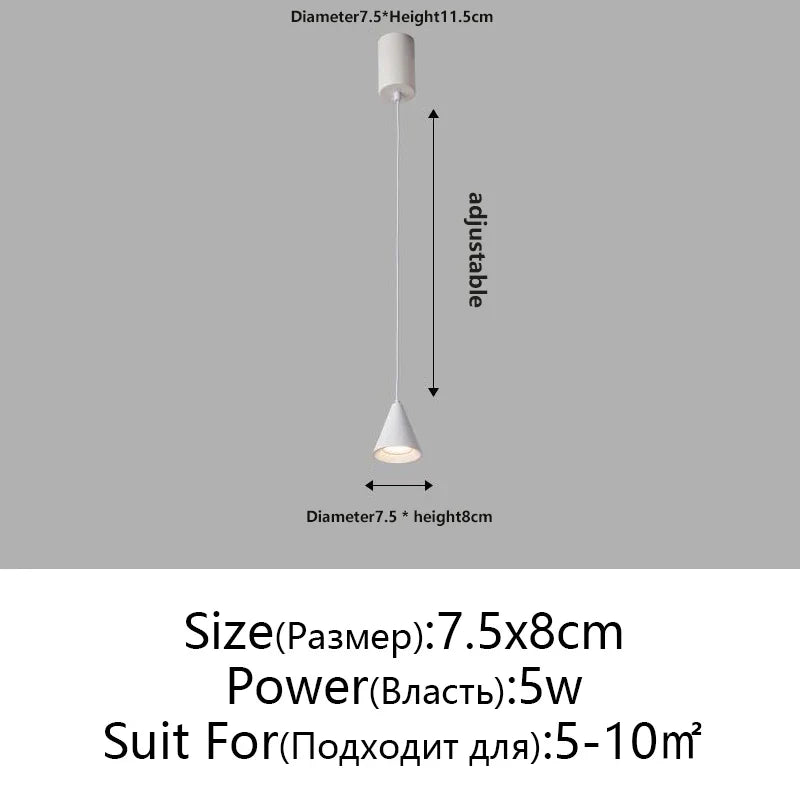 Afralia™ Modern Black White Pendant Light for Kitchen Bedroom Dining Room