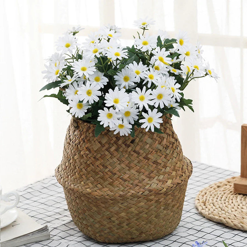 Afralia™ Silk Daisy Wedding Bouquet Home Decor Fake Plants Bouquet