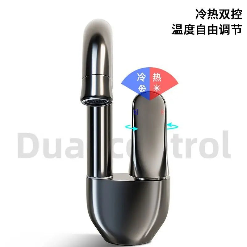 Afralia™ Brass Faucet with Rotating Ceramic Spool for Household Bathroom Basins