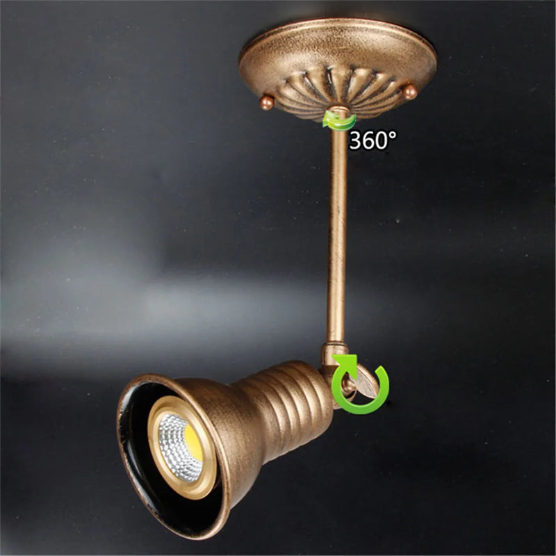 Afralia™ Rustic Mini Pipe Pendant Light with E27 Socket - Vintage Industrial Kitchen Bar Lamp