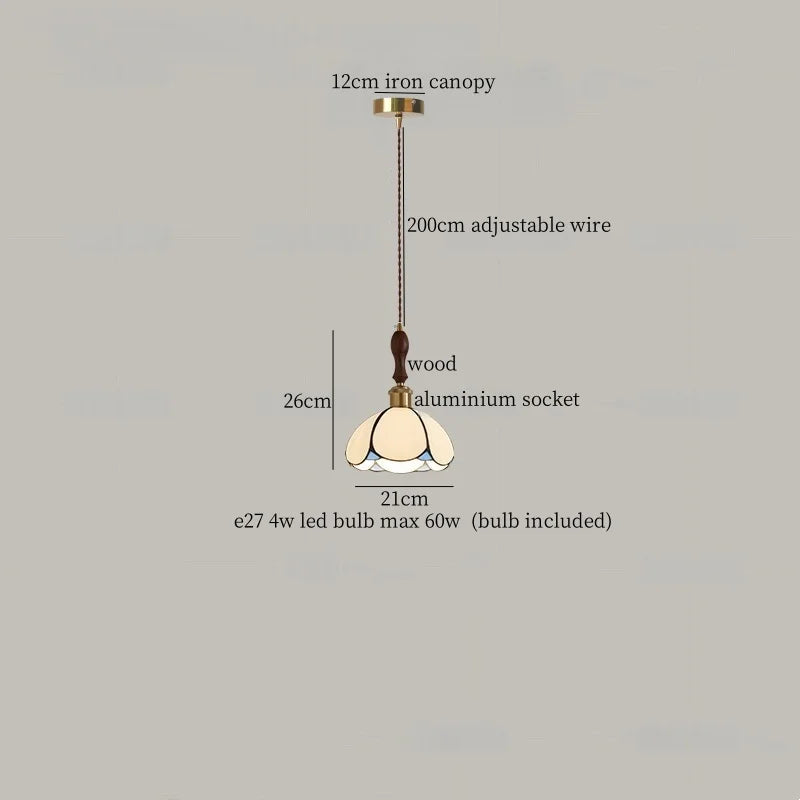 Afralia™ Japanese Vintage LED Copper Pendant Lamp for Kitchen Bar Cafe Living Room