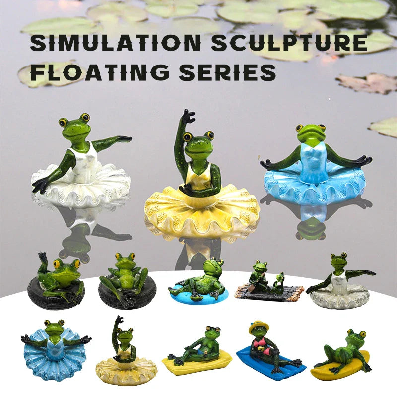 Afralia™ Garden Water Floating Animal Statue Crafts for Outdoor Decor and Pond Decoration