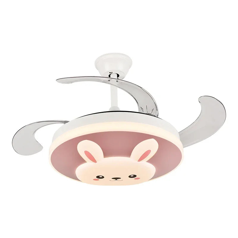 Afralia™ Smart Light and Fan Switch Flush Mount LED Ceiling Fan - Wholesale Kids Decoration