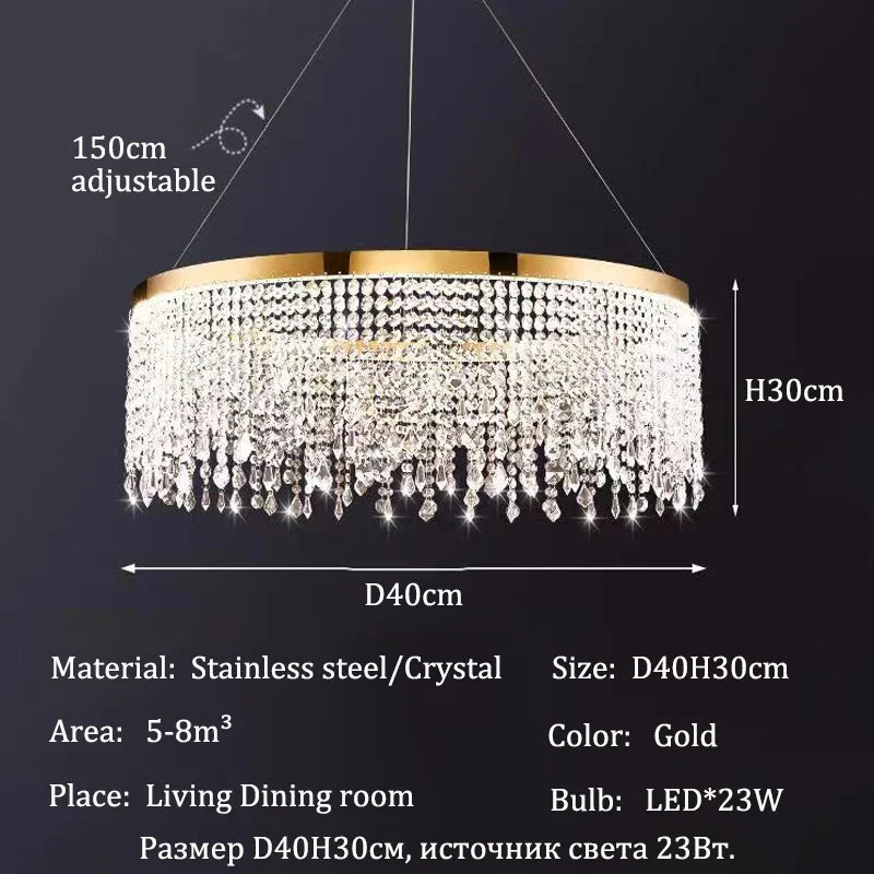 Afralia™ Crystal Ceiling Chandelier Light Fixture for Elegant Home Dining.