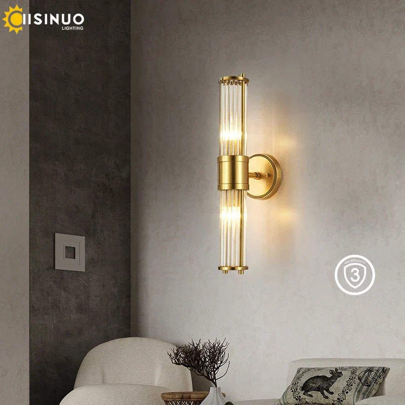 Afralia™ Copper Indoor Wall Sconce Light for Bedroom Living Room Hallway