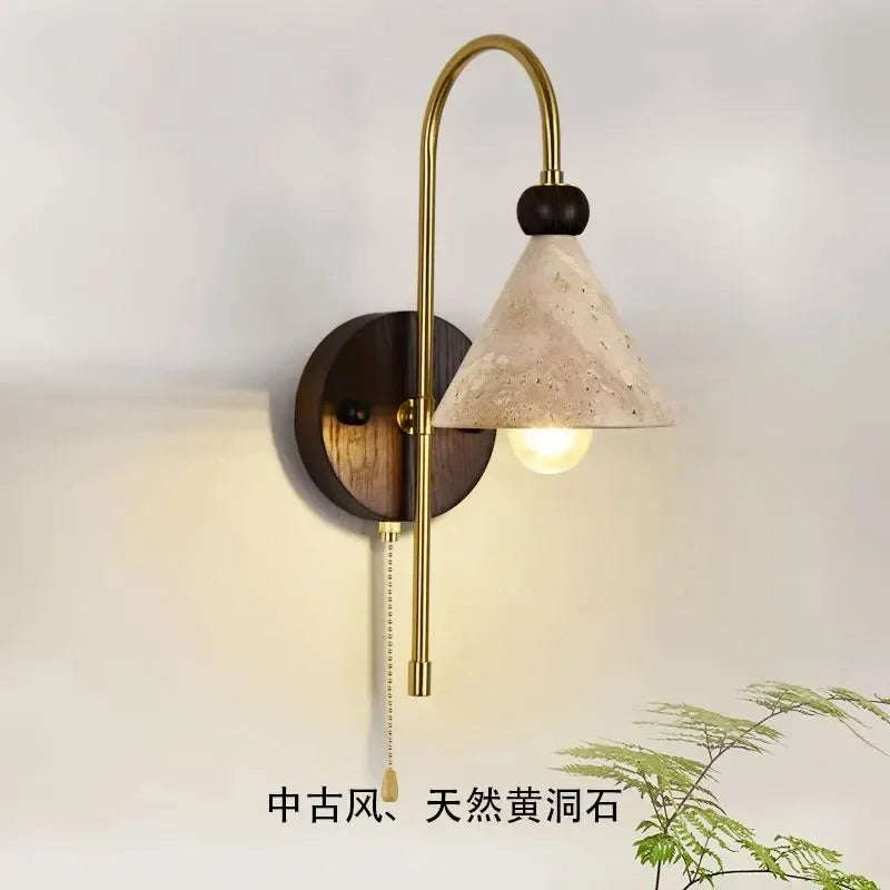 Afralia™ LED Marble Wall Light for Bedroom, Living Room, Dining Room, Hallway