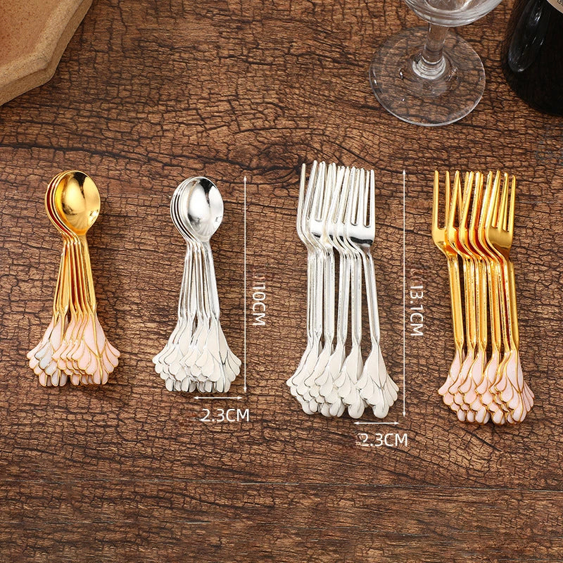 Afralia™ Swan Base Dinnerware Set with 6 Spoons or Forks