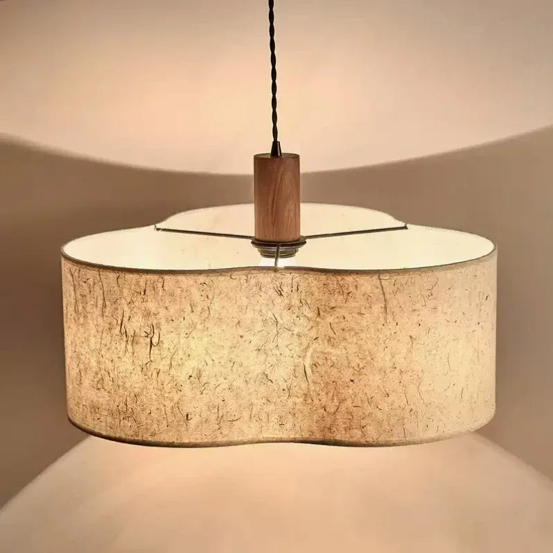 Afralia™ Cream Wabi-sabi Chandelier Lamp Retro Japanese-style Bedroom Decor Lighting