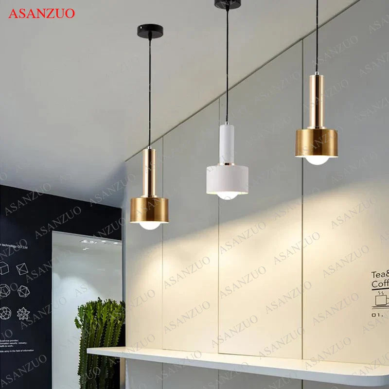 Afralia™ Modern Metal Macaron Pendant Lights - Fashion Nordic Restaurant Cafe Hanging Lamp