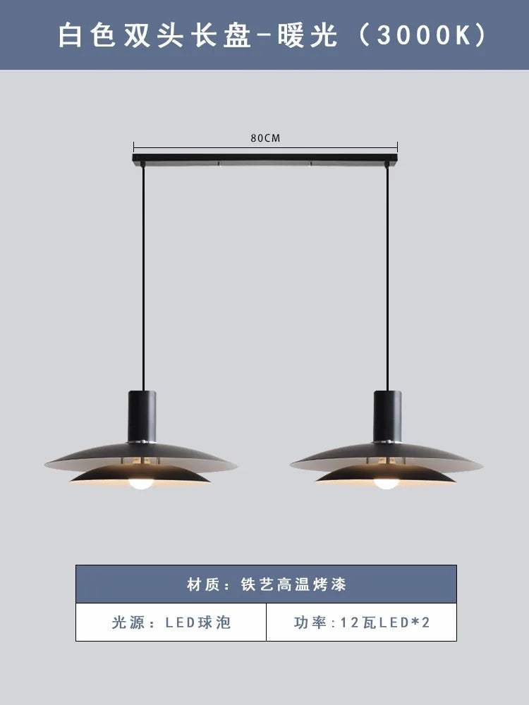 Afralia™ Nordic Medieval LED Pendant Lights: Industrial Black/White/Beige for Bar, Bedroom, Kitchen, Studio