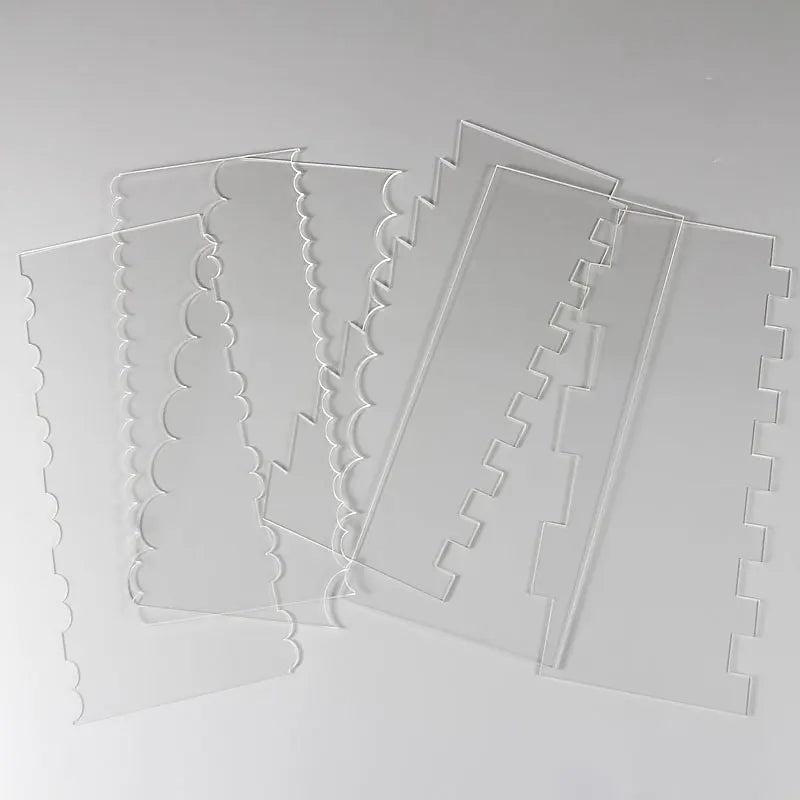 Afralia™ Cake Cream Scrapers: Saw Tooth Smoother Contour Pastry Dessert Baking Tools