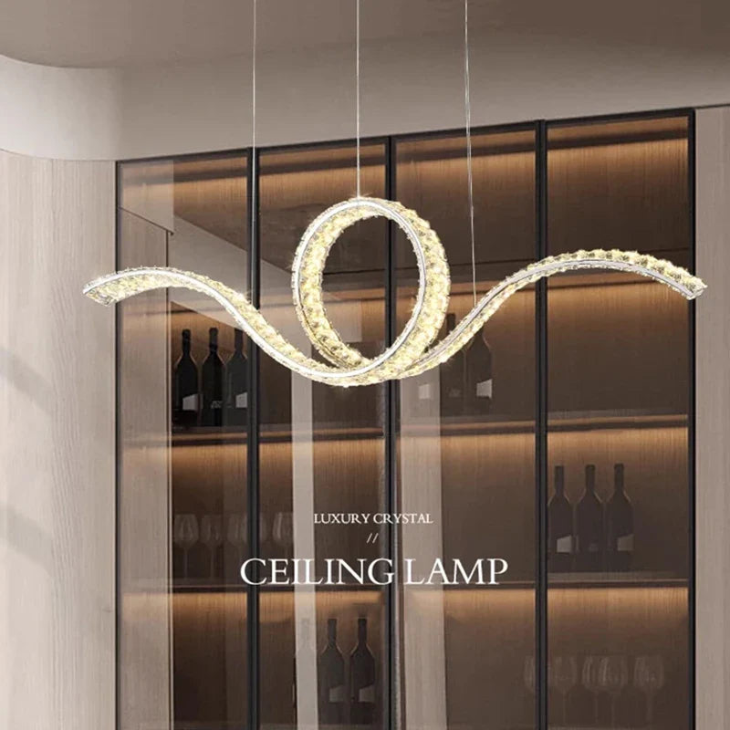 Afralia™ LED Crystal Chandeliers: Elegant Lighting for Dining Room and Bar Decor