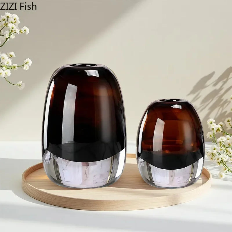 Afralia™ Delicate Glass Vase for Floral Arrangement and Room Decor