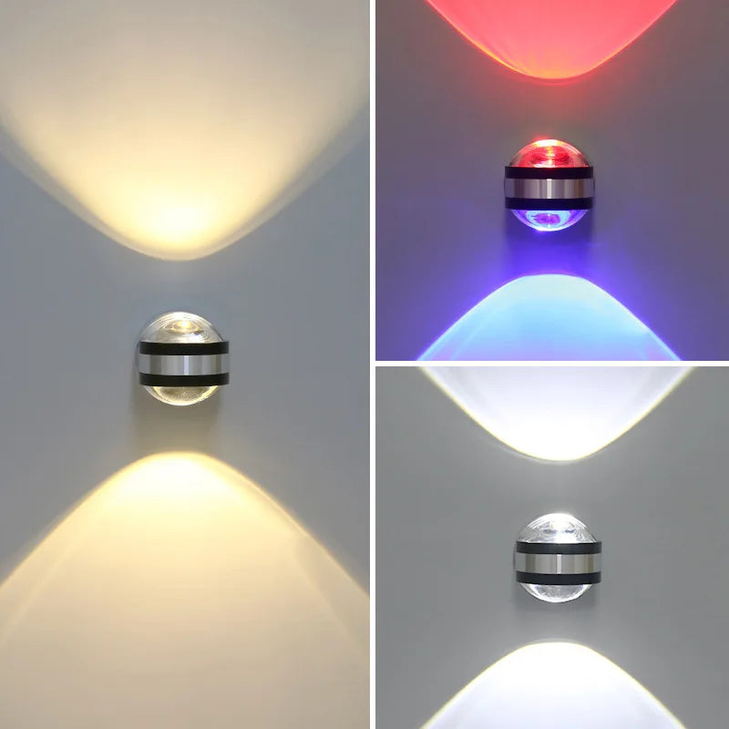 Afralia™ Modern LED Up Down Wall Lamp for Hotel & Home Decor