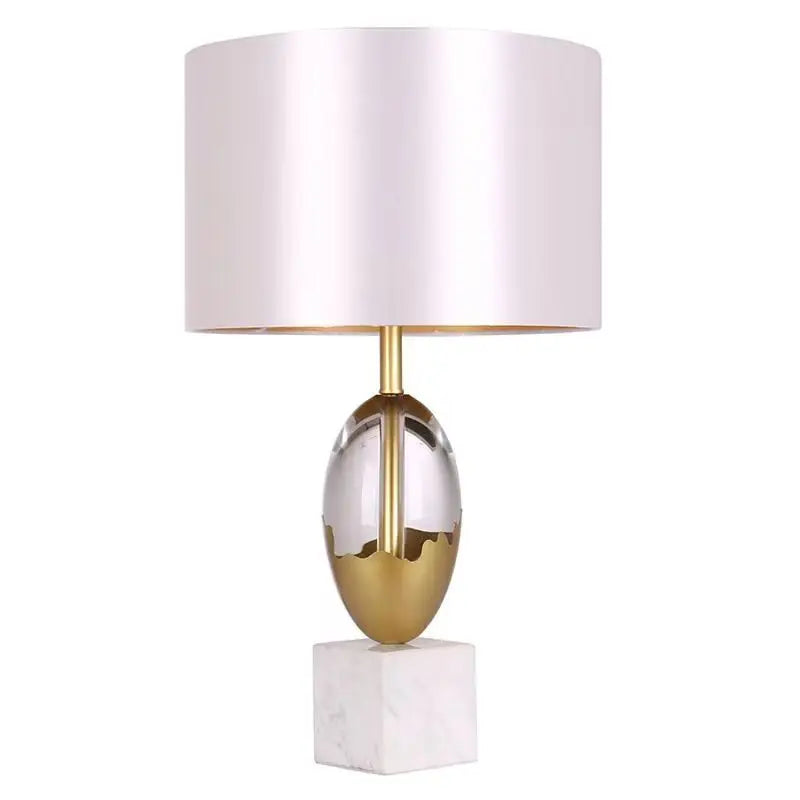 Afralia™ Crystal Fabric Table Lamp: Nordic Design for Bedside, Desk, Living Room & Bedroom